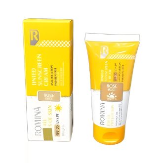 کرم ضد آفتاب رنگی تیره SPF‏25 حجم 50 میل رومینا
