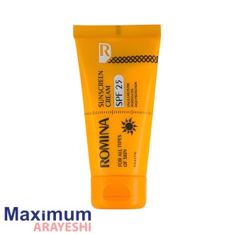 کرم ضدآفتاب بی رنگ SPF25 رومینا 50 میل
