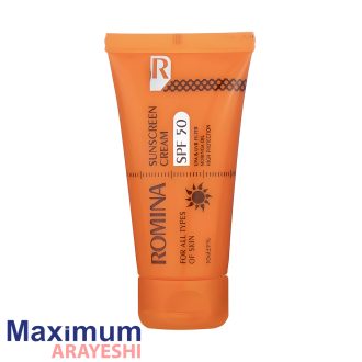 کرم ضدآفتاب بی رنگ SPF50 رومینا 50 میل