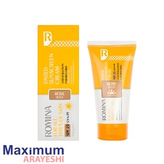 کرم ضدآفتاب رنگی تیره SPF50 رومینا 50 میل