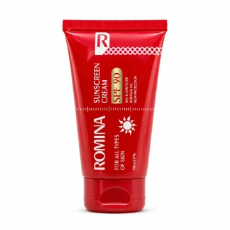 کرم ضد آفتاب بی رنگ SPF‏90 حجم 50 میل رومینا